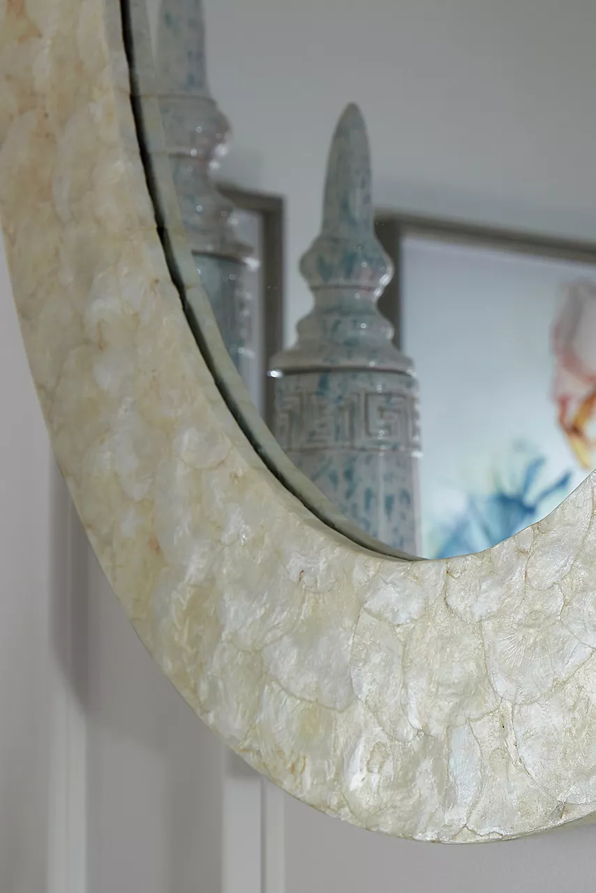 Closeup shot of a mirror